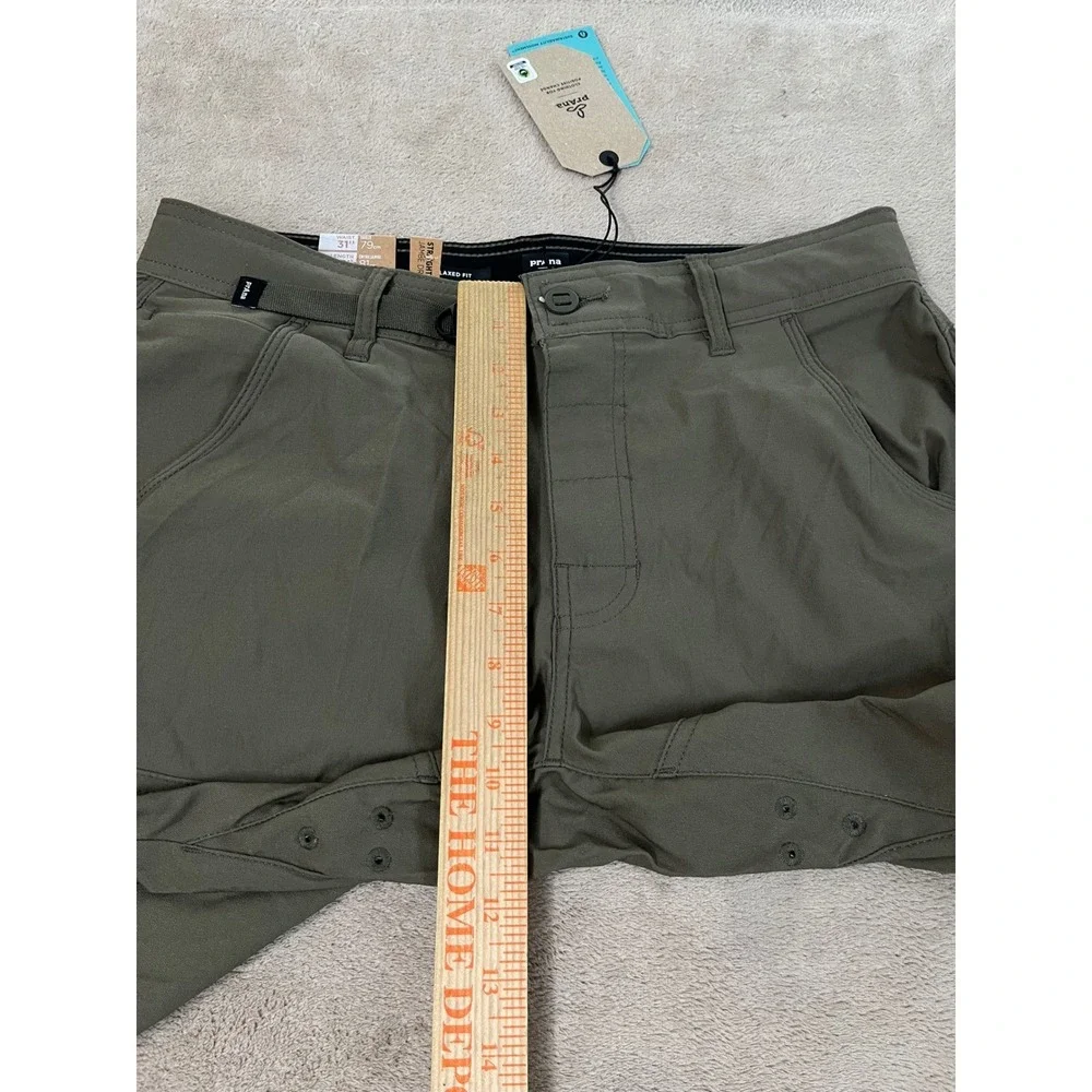 Prana Stretch Zion Pant II Men's 31x32 Green Hiking Cargo Pants 1969791 $95 NEW